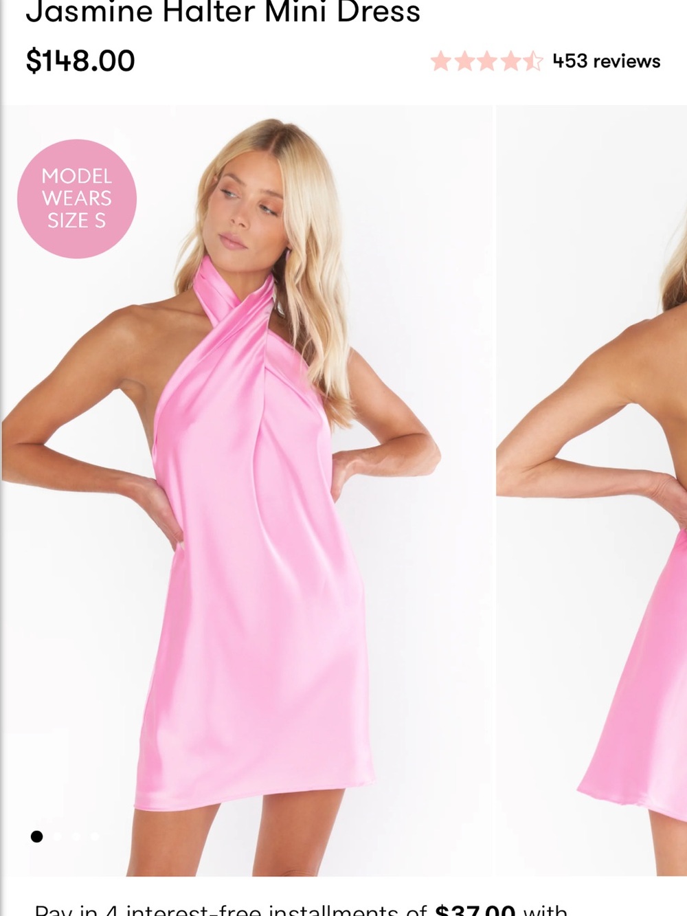 Show Me Your MuMu Jasmine Halter Mini Dress - Bubblegum Pink